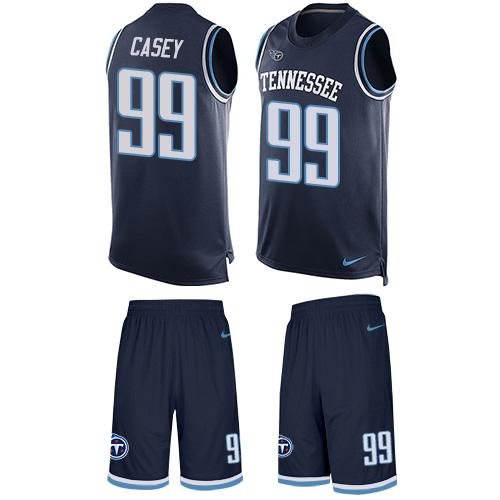 Nike Titans #99 Jurrell Casey Navy Blue Alternate Men's Stitched NFL Limited Tank Top Suit Jersey - Click Image to Close